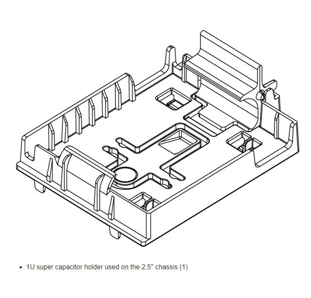 Lenovo  ThinkSystem SR645 Supercap Holder Kit on 2.5' Chassis Lenovo  ThinkSystem SR645 Supercap Holder Kit on 2.5' Chassis